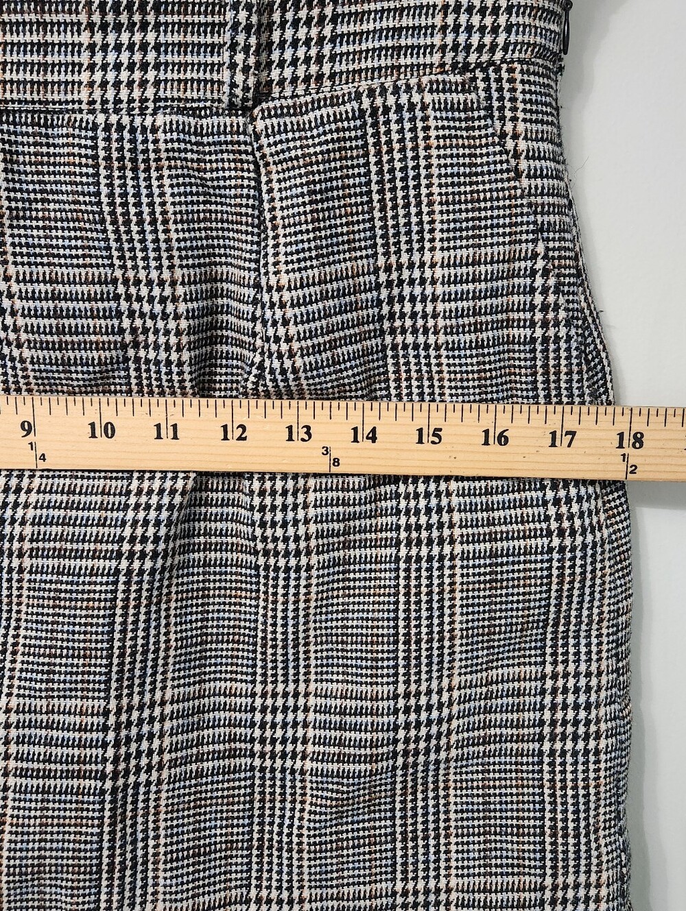 Plaid Paperbag Waist Mini Skirt Preppy Academia Schoolgirl Fall Winter Large - Picture 12 of 14